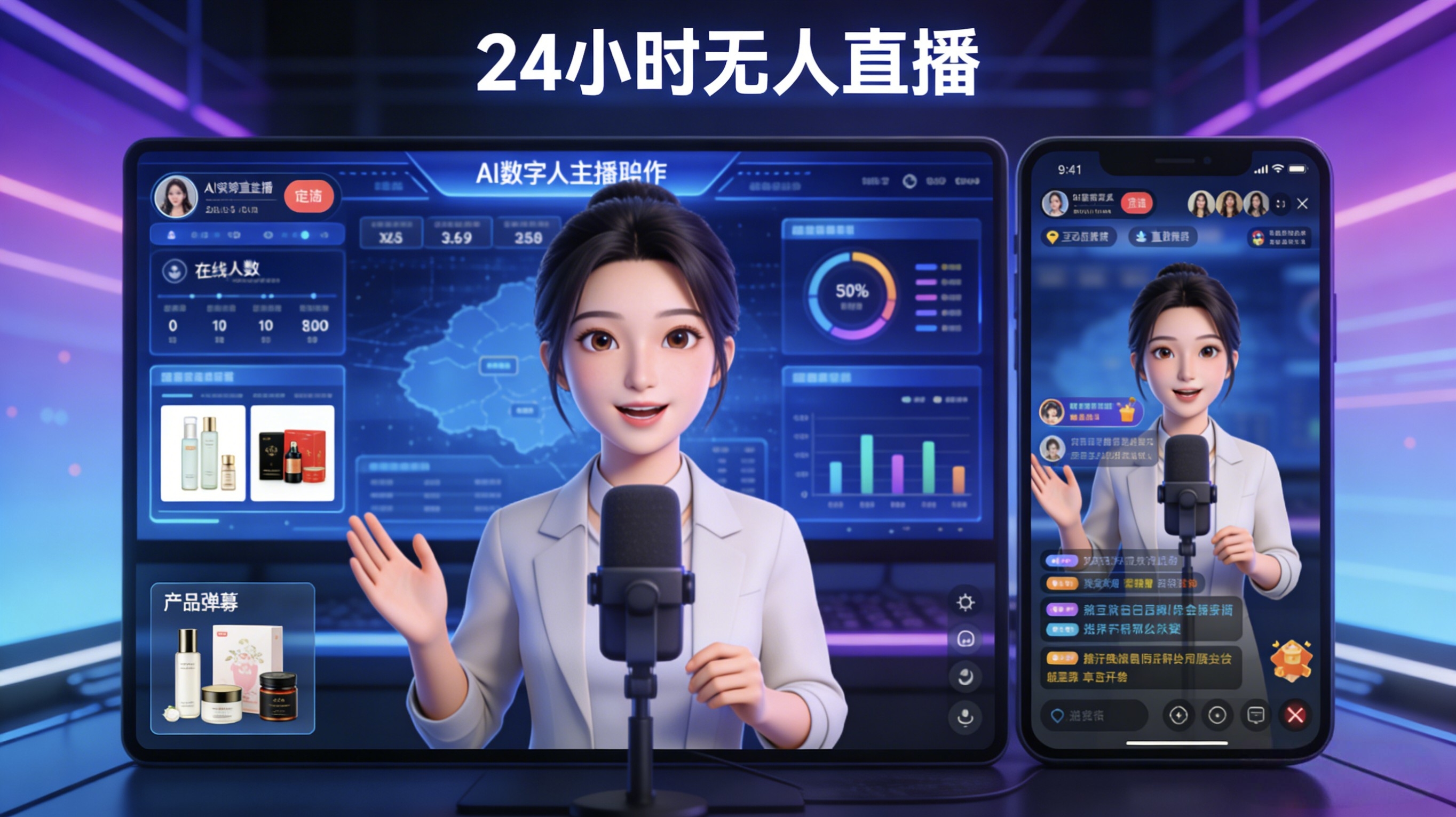 24小时无人直播